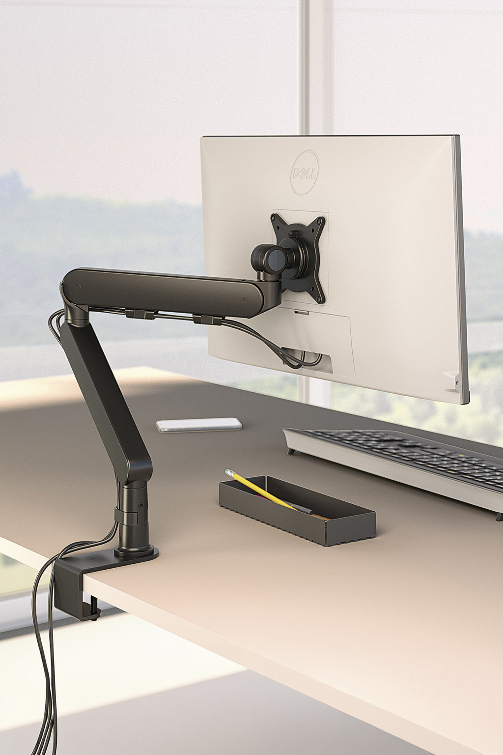 Bras support écran Evolutive 1 écran – sur pince ISOLA