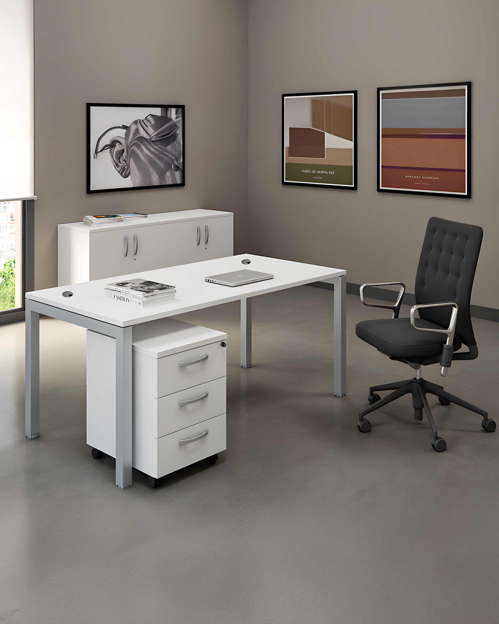 Bureau professionnel individuel Express Plus - 4 pieds