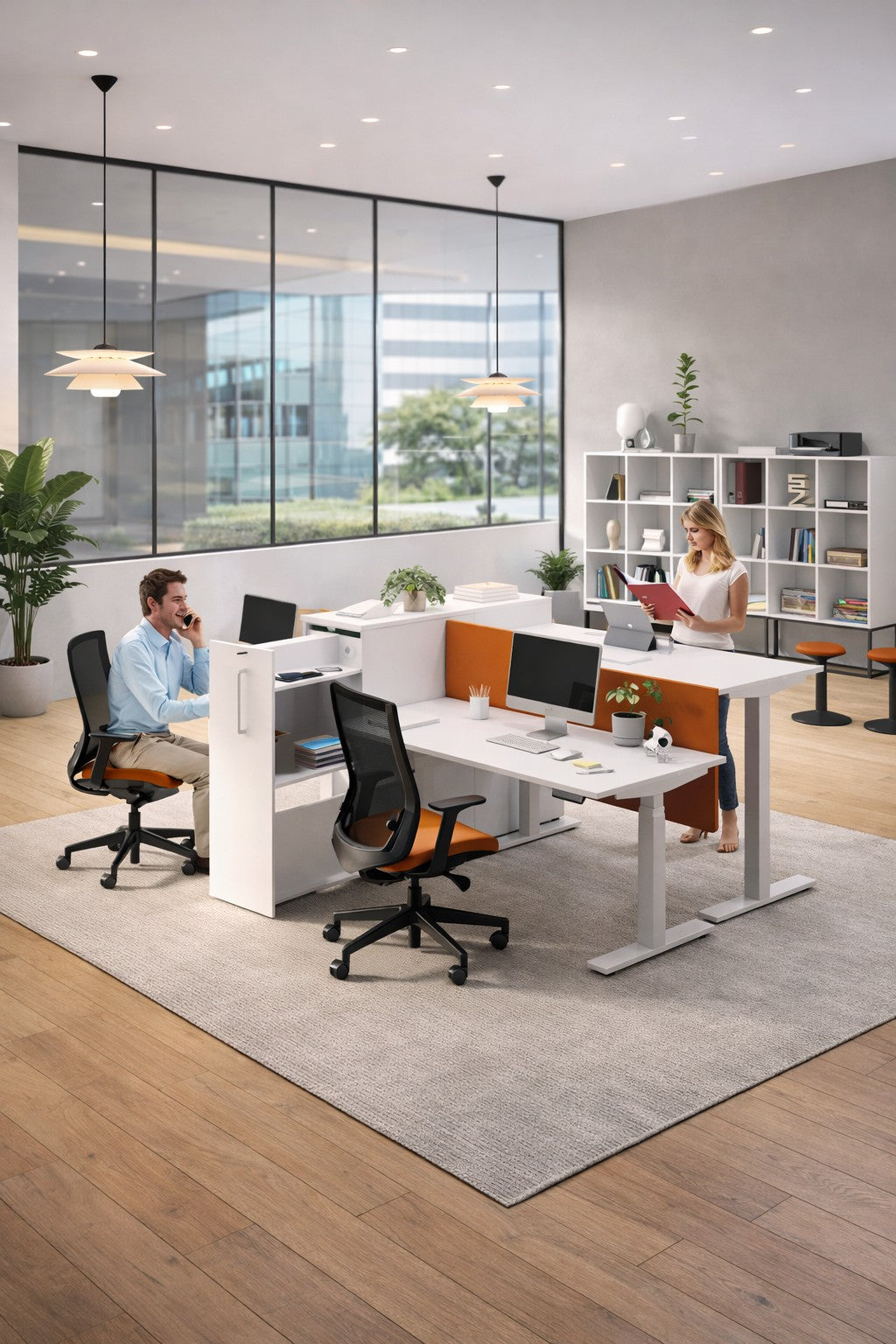 Bureau Assis-Debout Électrique Professionnel Top & Down – Double Moteur avec Mémorisation