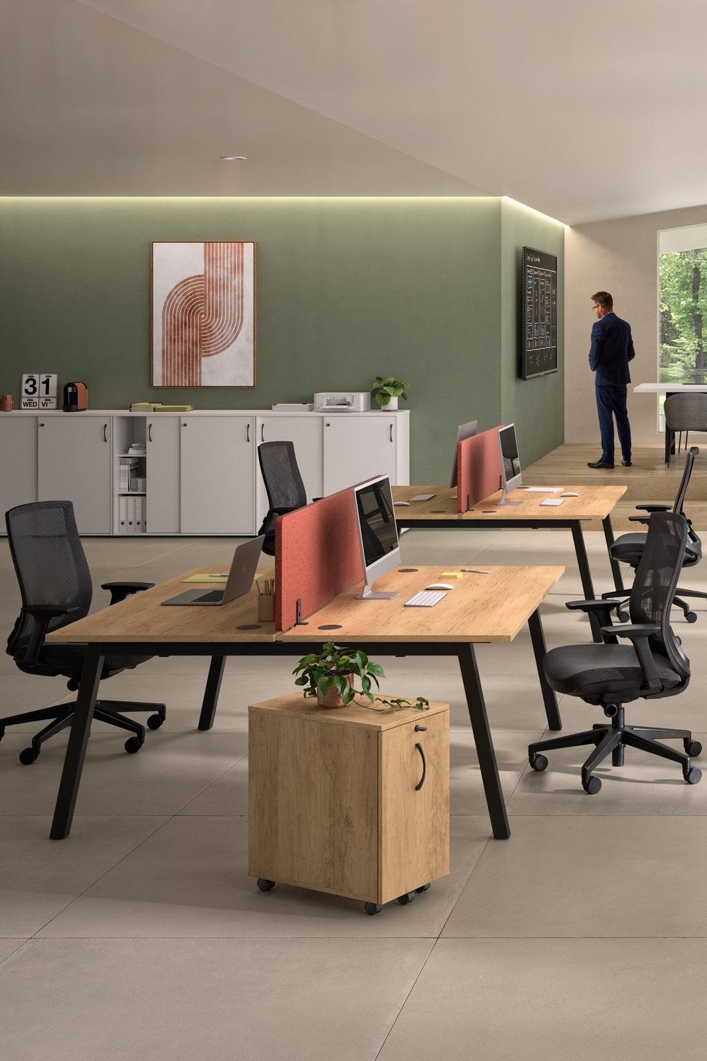 Bureau Bench Atmospheric pour 2 personnes - Profondeur 70 et 80 cm