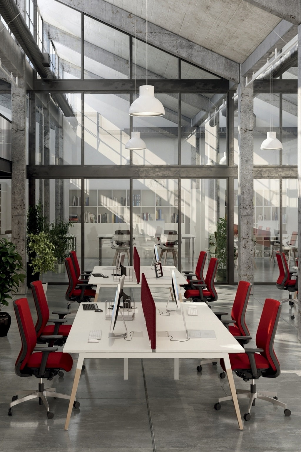 Bureau Bench OSLO pour 2 personnes - Profondeur 70 et 80 cm