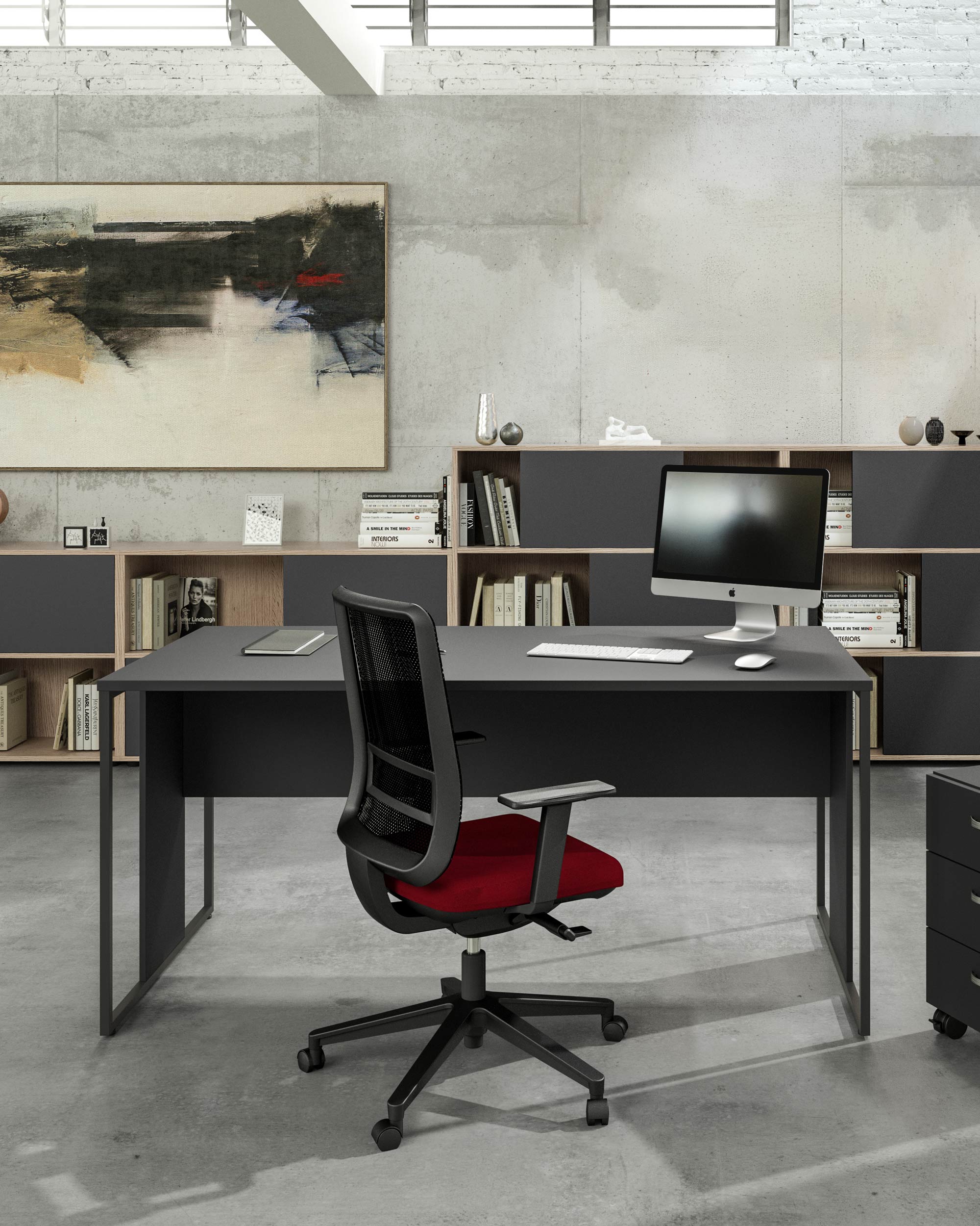 Bureau Professionnel Modulable Edge profondeur 80 cm – Droit ou Retour