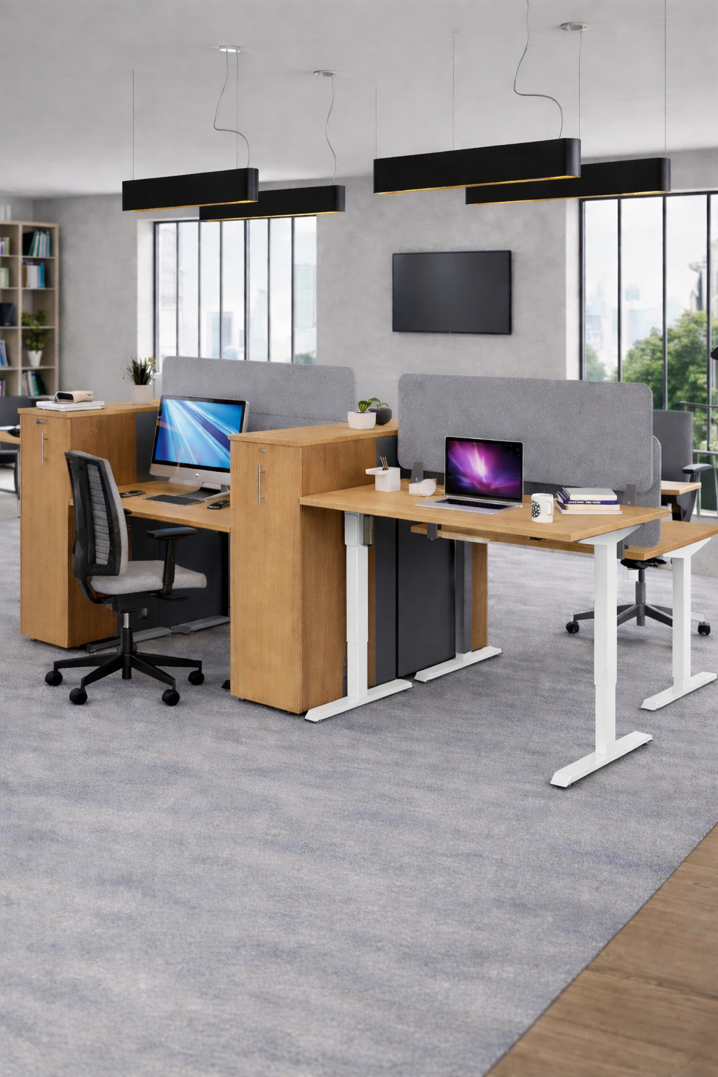 Bureau Électrique Assis-Debout Professionnel ECO-UP PLUS – Double Moteur avec Mémorisation