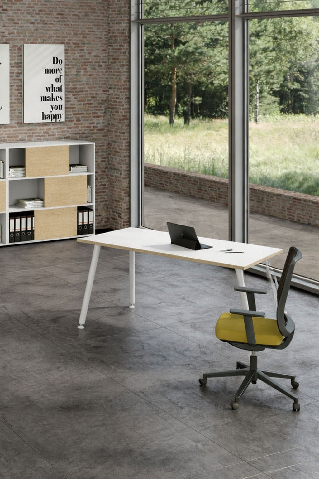 Bureau professionnel Nature Métal – Design scandinave, bureau droit