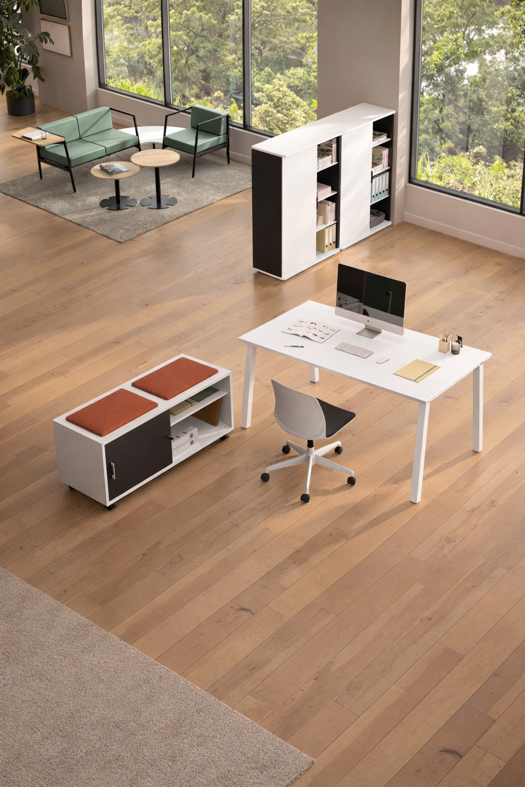 Bureau professionnel individuel Atmospheric – Profondeur 70 et 80 cm