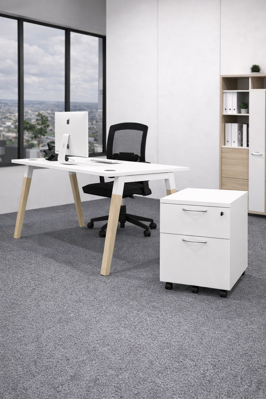 Bureau professionnel individuel Oslo – Profondeur 70 ou 80 cm
