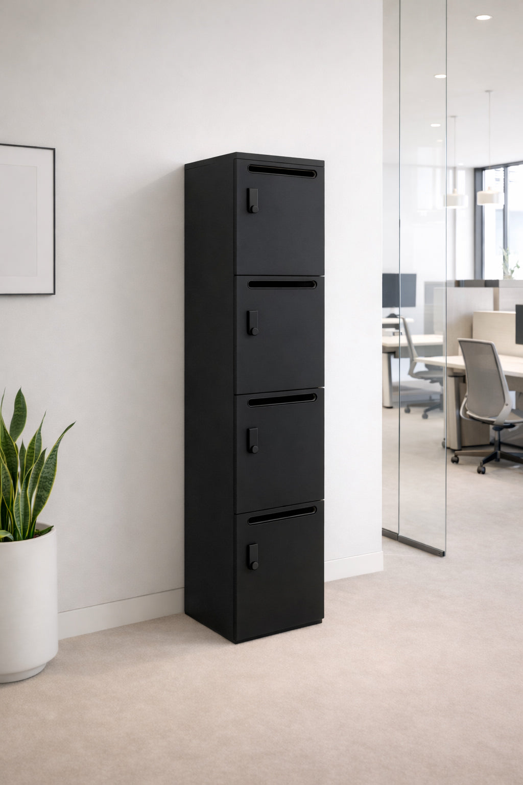 Casiers professionnels sécurisés Lokea – Fente courrier & serrure électronique