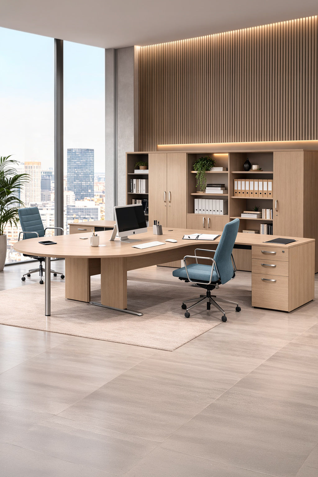 Collection Curvy – L’Ensemble Modulaire de bureau Compact Curvy