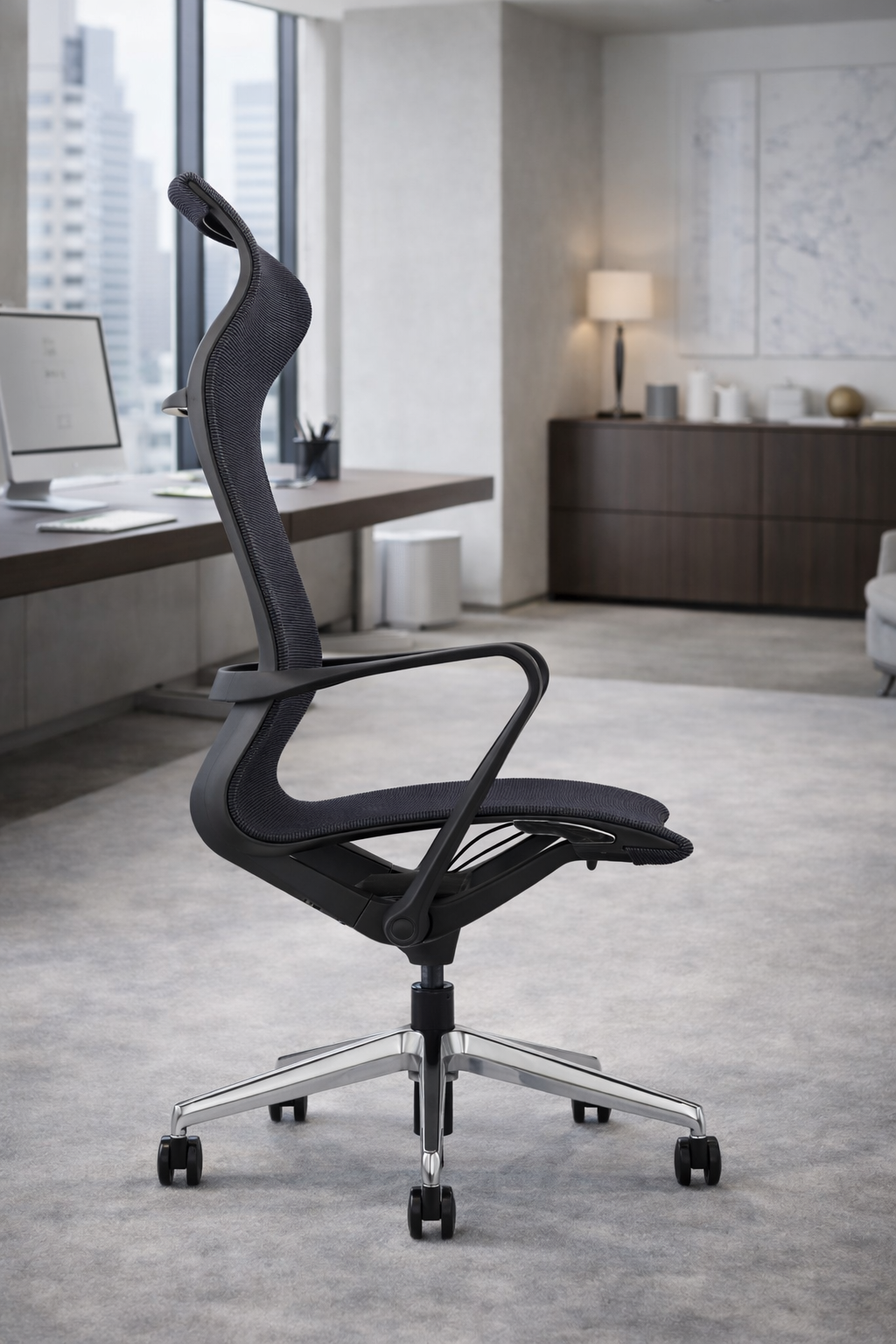 Fauteuil de bureau ergonomique Ara - Haut dossier et têtière
