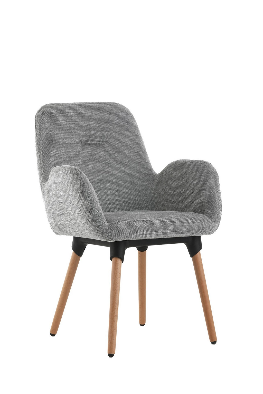 Fauteuil d'accueil et réunion Shino – Pieds bois