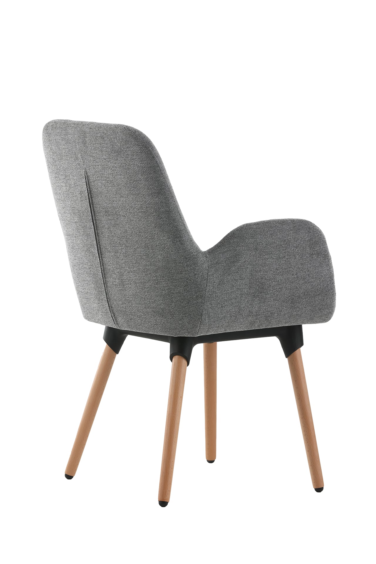 Fauteuil d'accueil et réunion Shino – Pieds bois