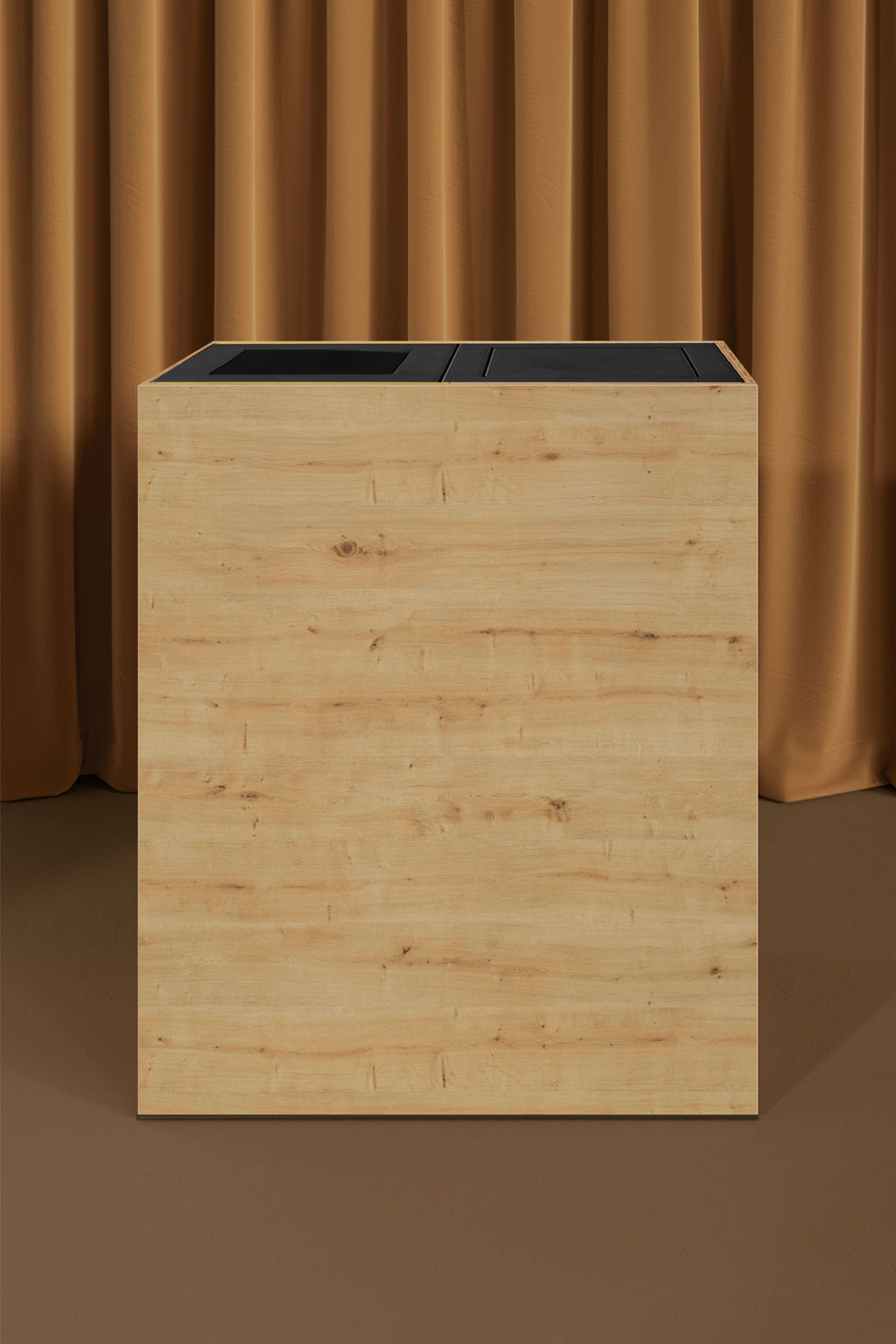 Module de tri double Pick Up Wood - 2x60L