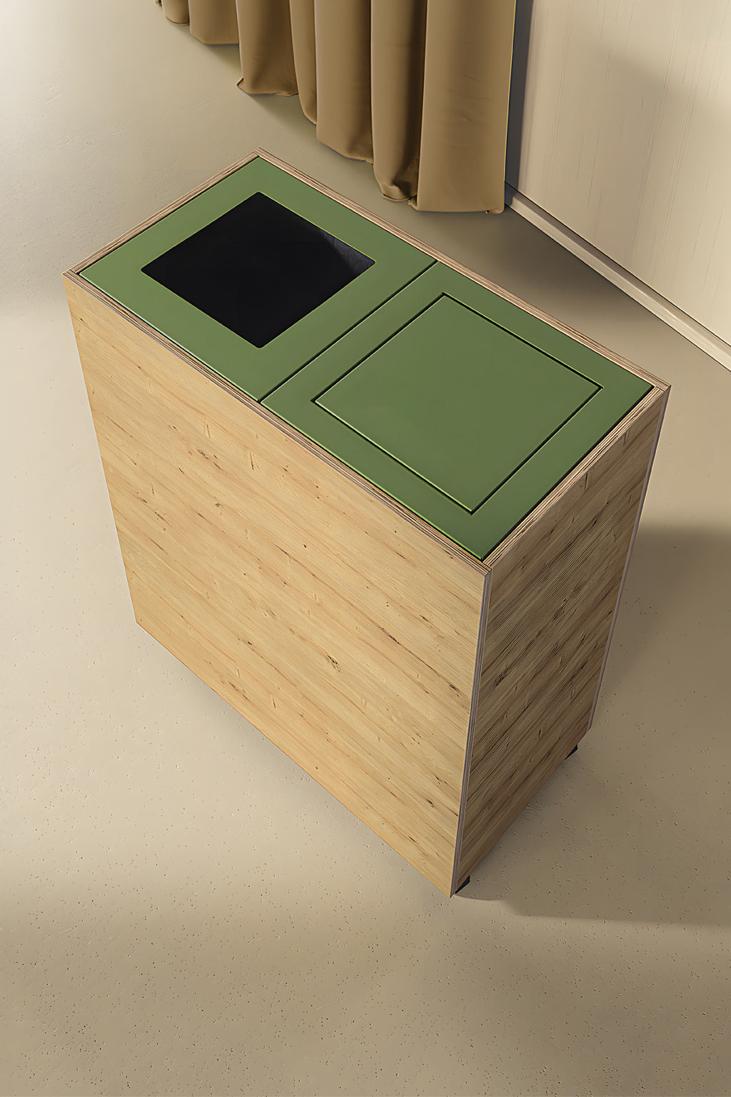 Module de tri double Pick Up Wood - 2x60L