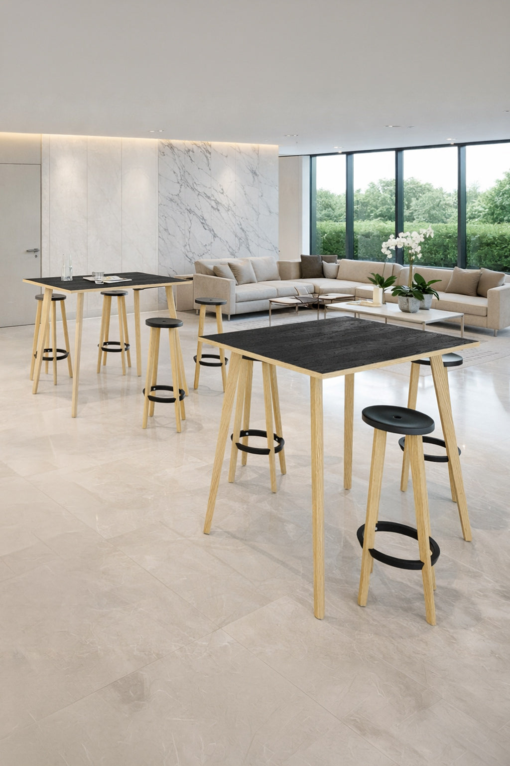 Table haute Nature Wood – Design italien pour espaces collaboratifs