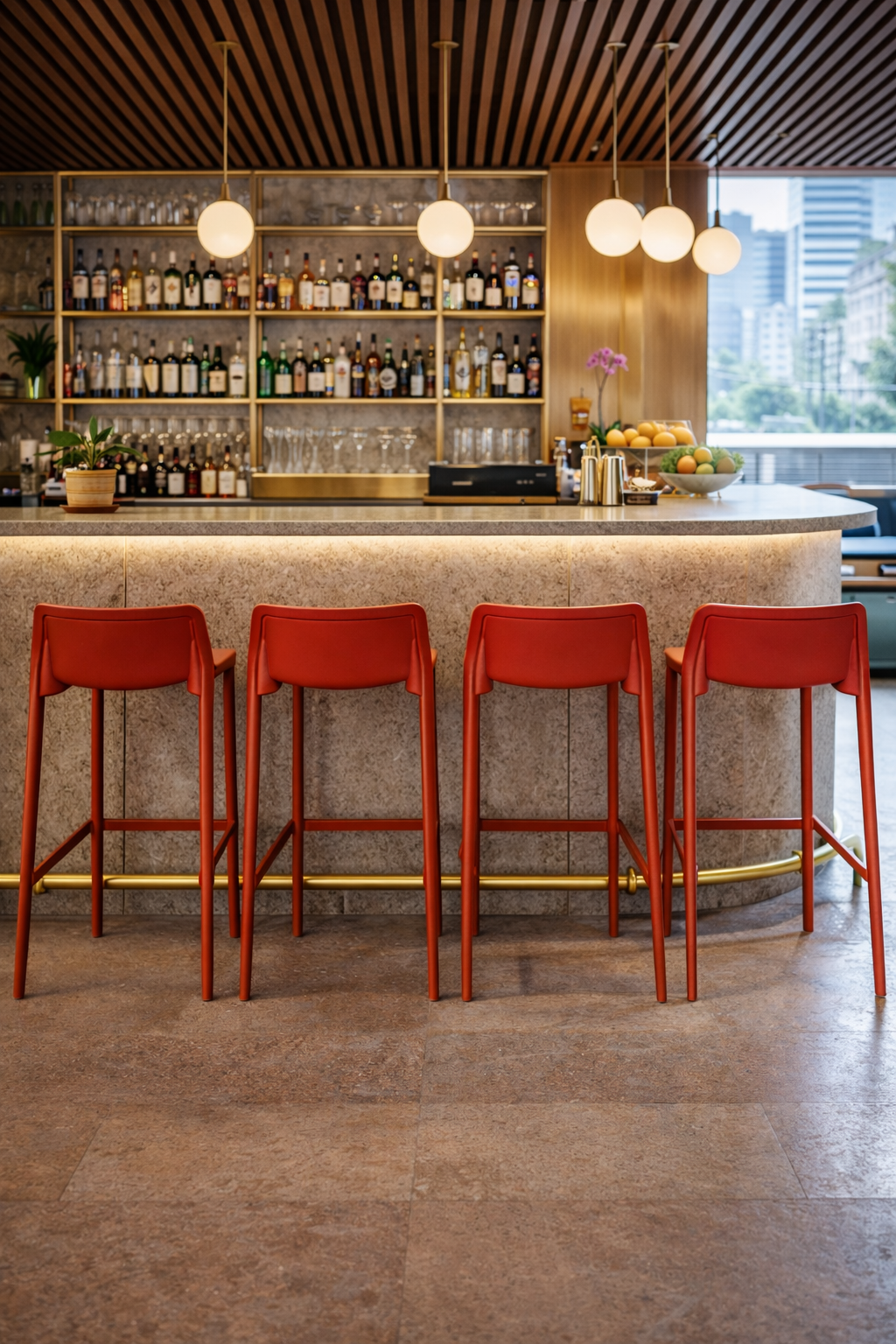 Tabouret de Bar Professionnel Haut Leus – Extérieur, Polypropylène Renforcé Anti-UV
