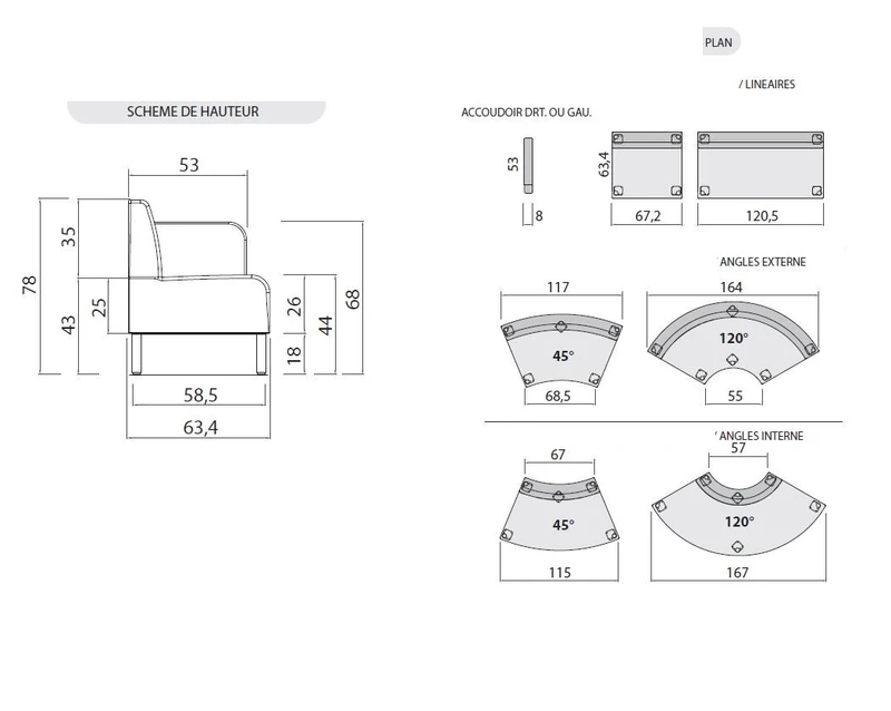 Canapé modulable Sinuo