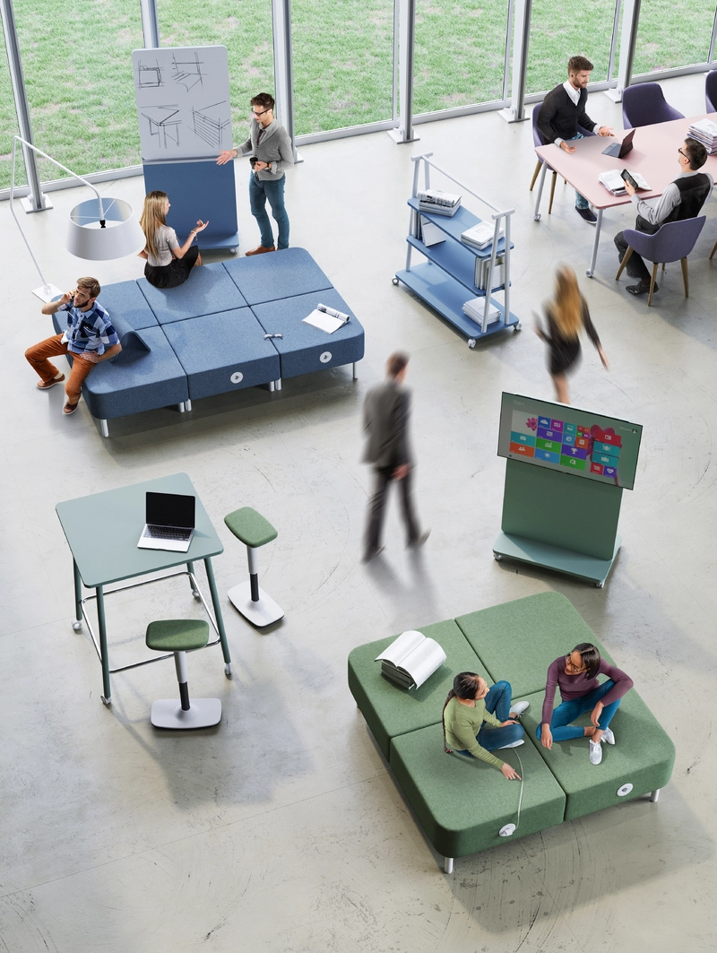 Ensemble de poufs connectés Workspace