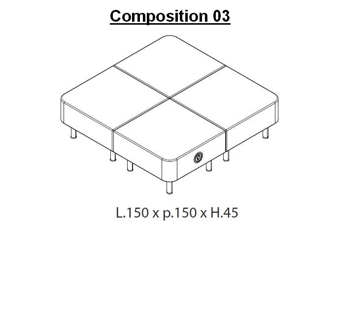 Ensemble de poufs connectés Workspace