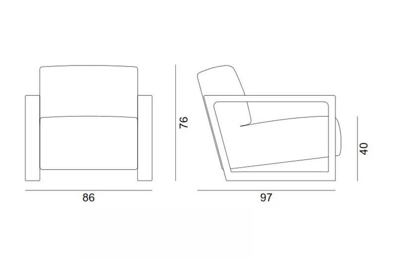 Fauteuil d'accueil ARCO