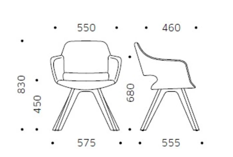 Lot de 2 fauteuils Wiz Pieds Bois