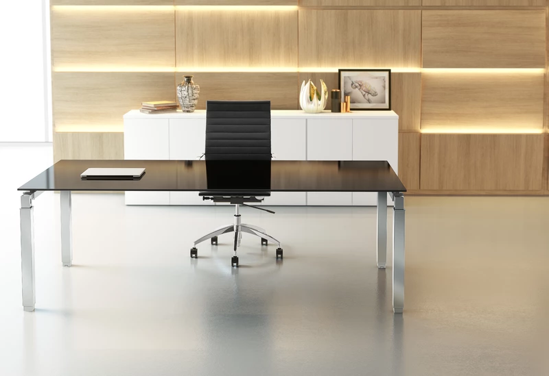 Bureau de Direction en verre Rock 4 180 x 80 cm