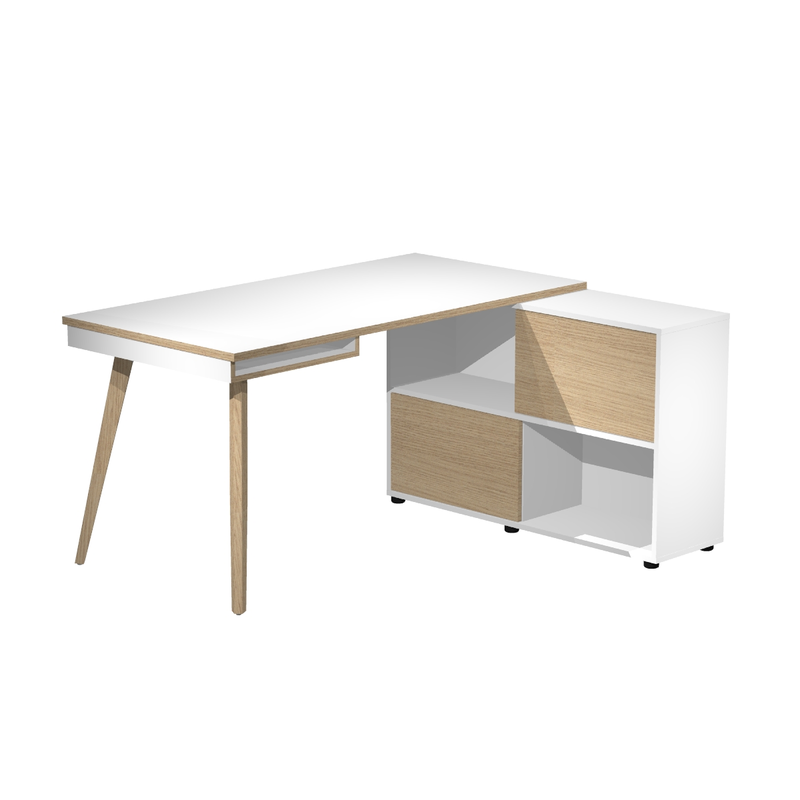 Bureau avec rangement Nature Wood