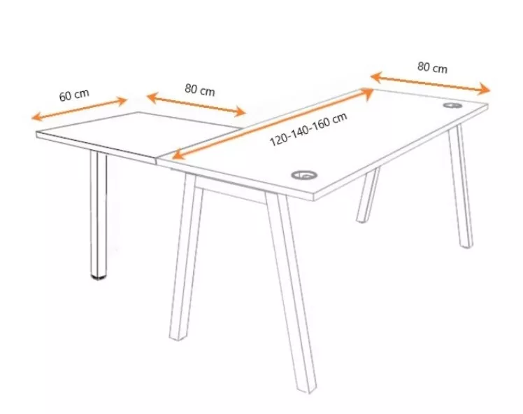 Bureau Individuel ATMOSPHERIC Profondeur 80 cm