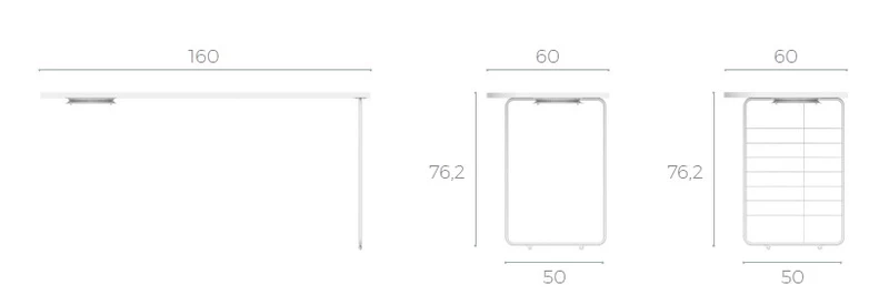 Desk Home Office Giratoire 360° Structure métal