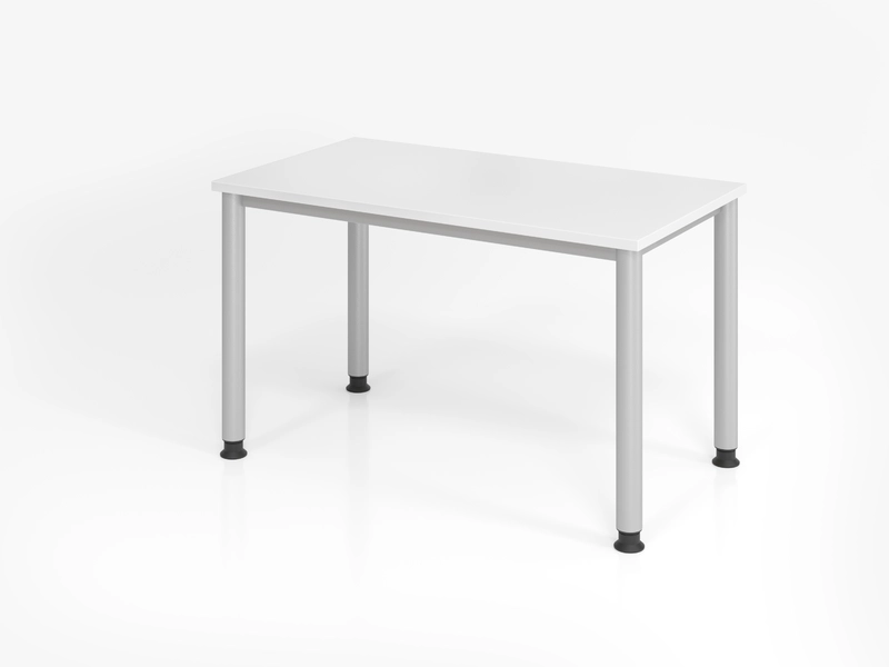 Bureau individuel réglable en hauteur L120xP67 cm pieds ronds