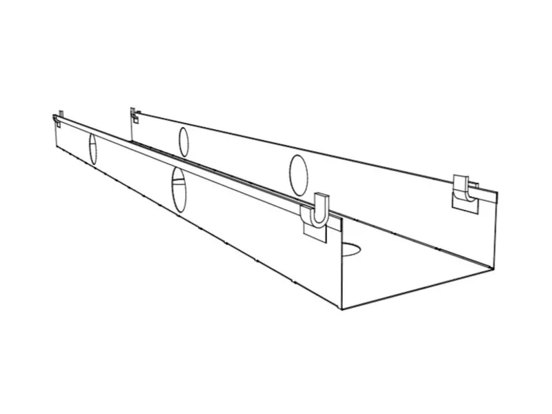 Goulotte horizontale pour poste double