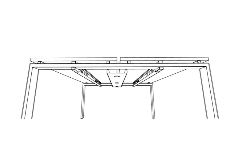 Goulotte horizontale pour poste double