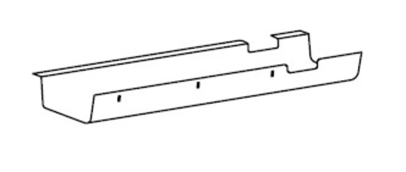 Goulotte horizontale pour table multimédia Estrada avec support écran