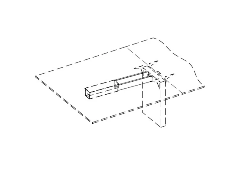 Goulotte passe-câbles pour table de réunion Connect