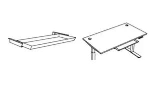 Tiroir sous plateau pour bureau électrique Top&Down et Altys