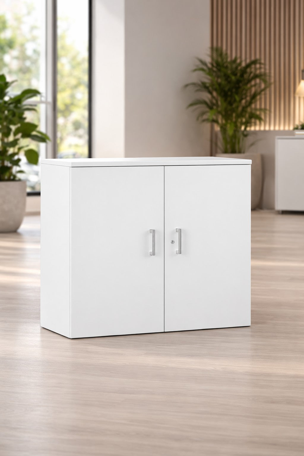 Armoire basse de bureau L80xH73 cm - Gamme Tempo et Delta