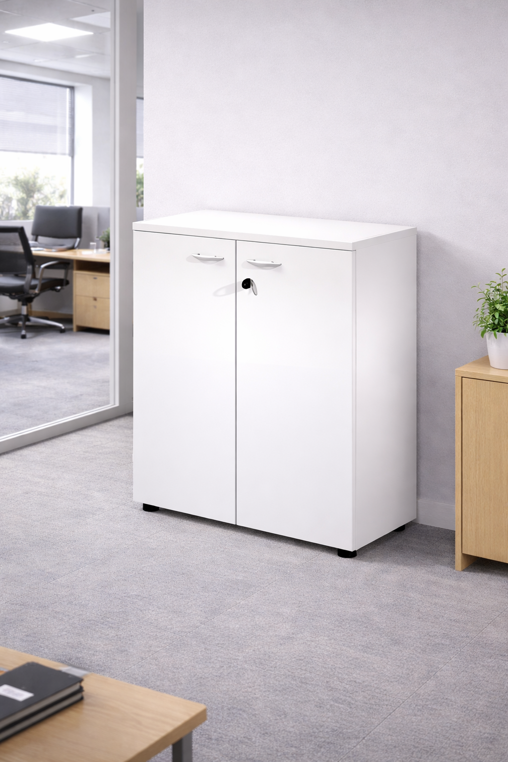 Armoire basse de bureau professionnelle - Gamme Effect et Budget