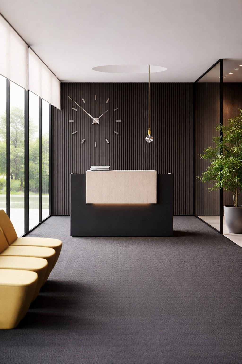 Banque d’accueil BILA droite – Design contemporain et modulable