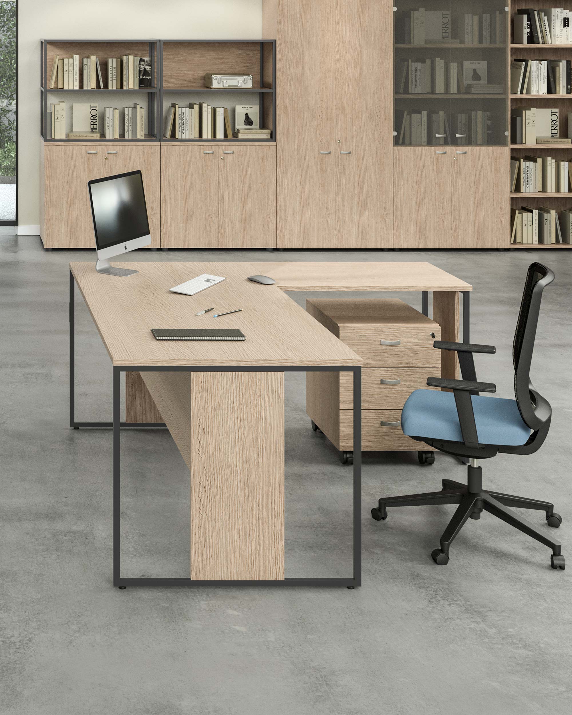 Bureau Professionnel Modulable Edge profondeur 80 cm – Droit ou Retour