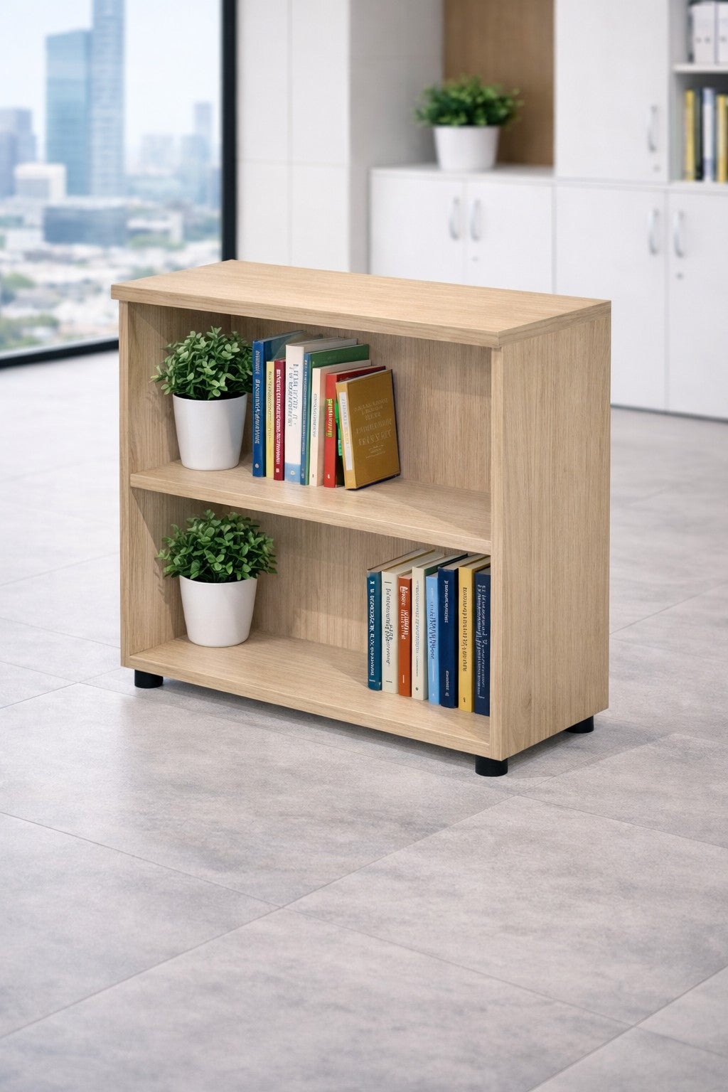 Armoire ouverte basse de bureau professionnelle - Gamme Effect et Budget