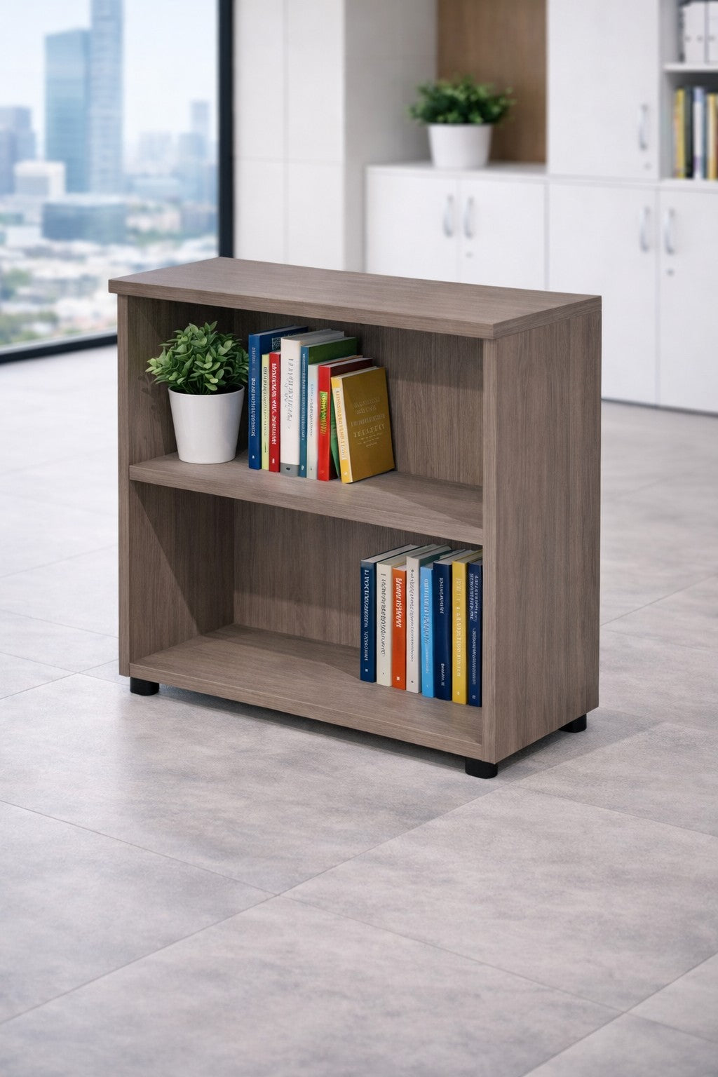 Armoire ouverte basse de bureau professionnelle - Gamme Effect et Budget