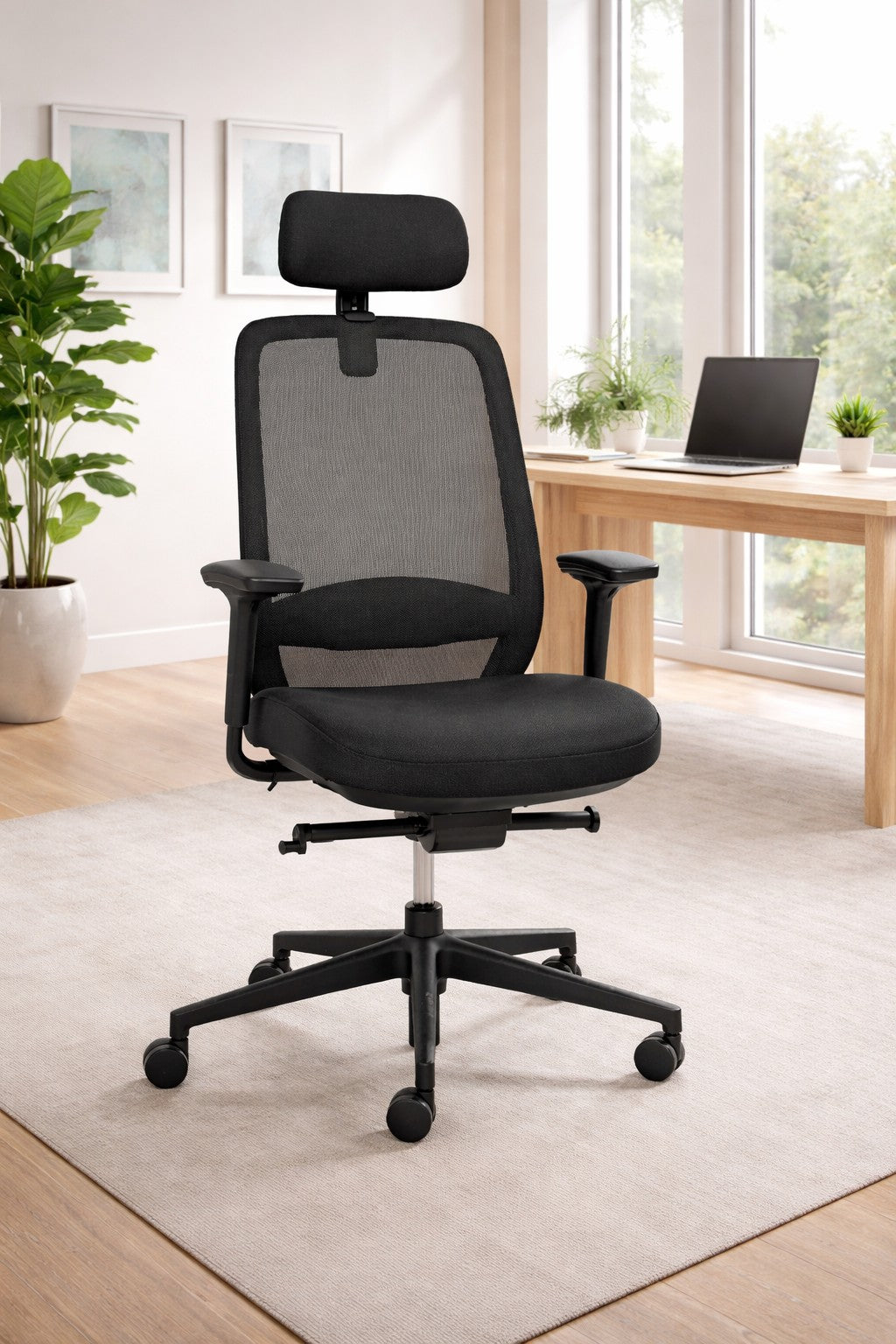 Fauteuil de bureau ergonomique Buzy – Têtière réglable 2D