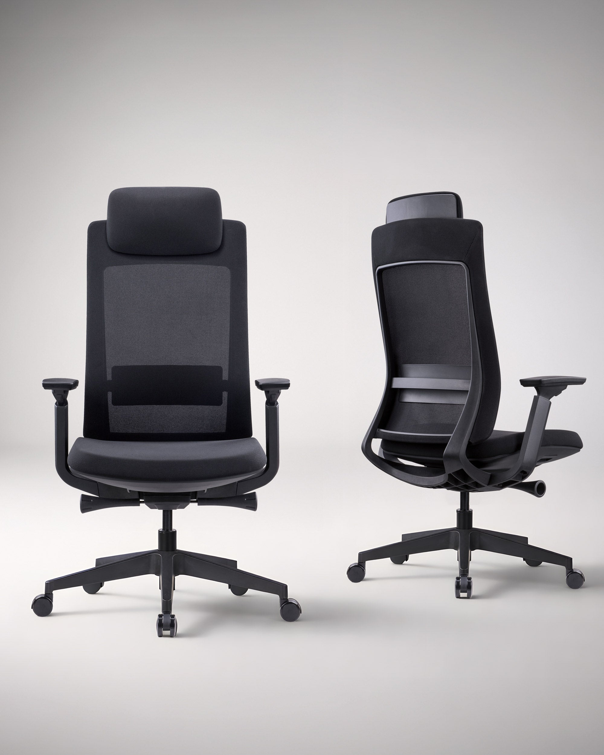 Fauteuil de bureau ergonomique Céphée - Têtière et mécanisme synchrone