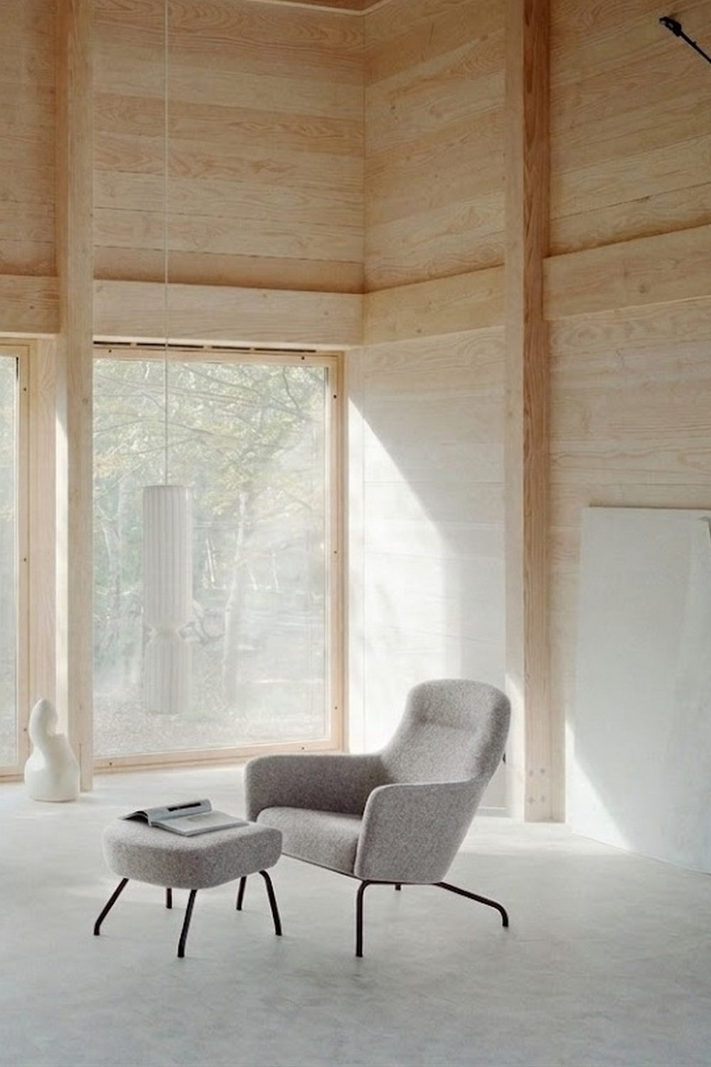 Fauteuil lounge Fjord bas dossier - Design Busk+Hertzog