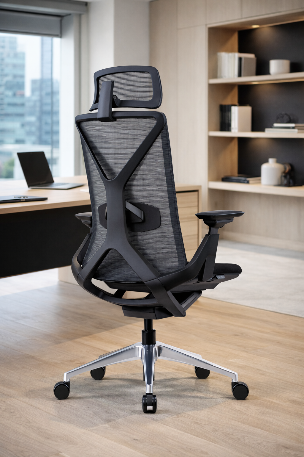 Fauteuil ergonomique Cassiopée avec têtière - Mécanisme synchrone Donati