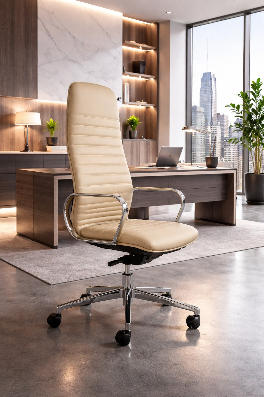 Fauteuil de Direction Simili-Cuir Union – Design Italien Exécutif