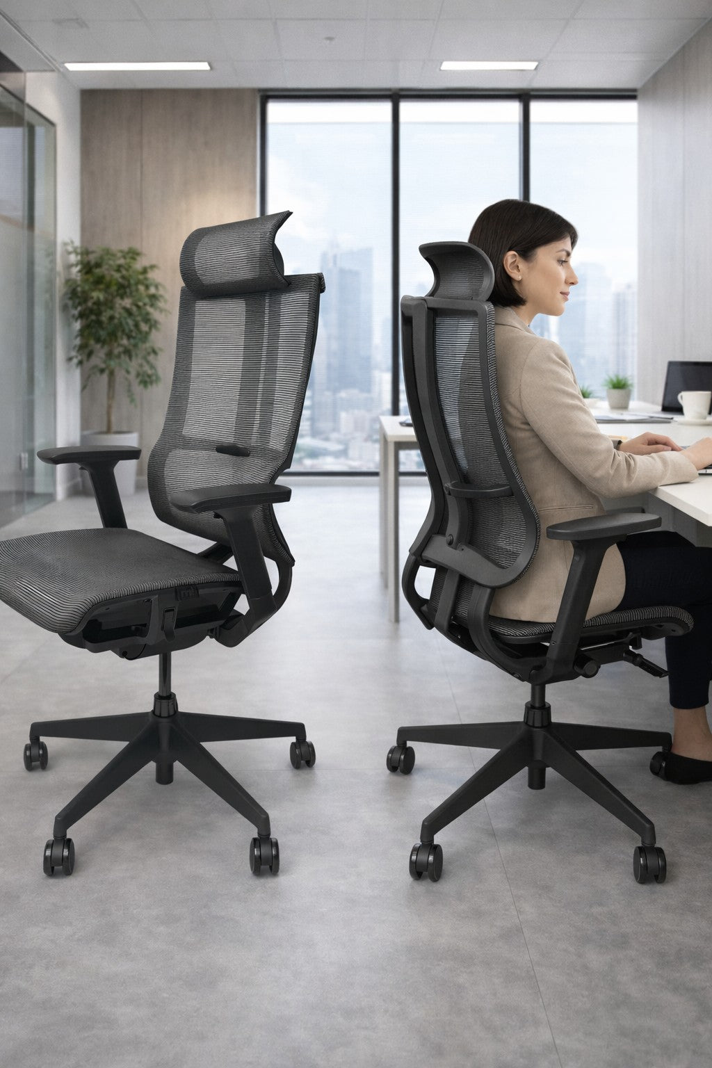 Fauteuil de bureau ergonomique Lyre - Mécanisme synchrone