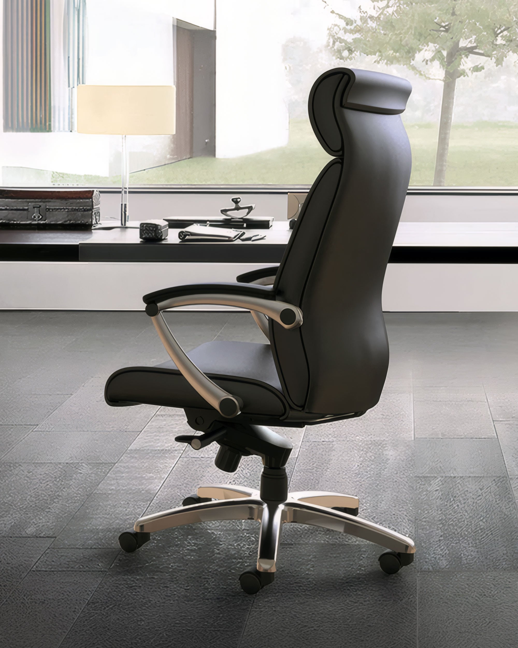 Fauteuil de direction cuir Hydri - Mécanisme synchrone