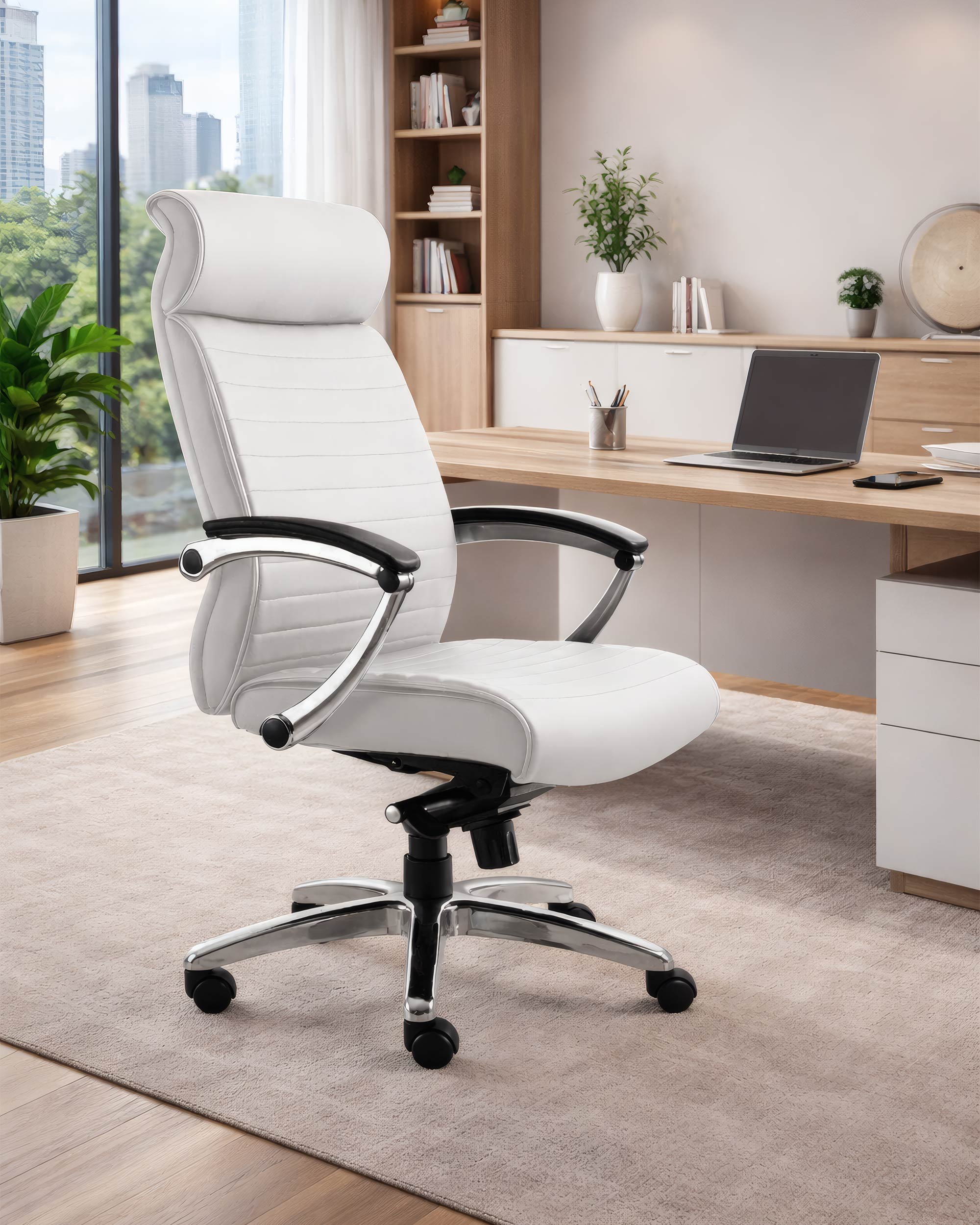 Fauteuil de direction cuir Hydri - Mécanisme synchrone