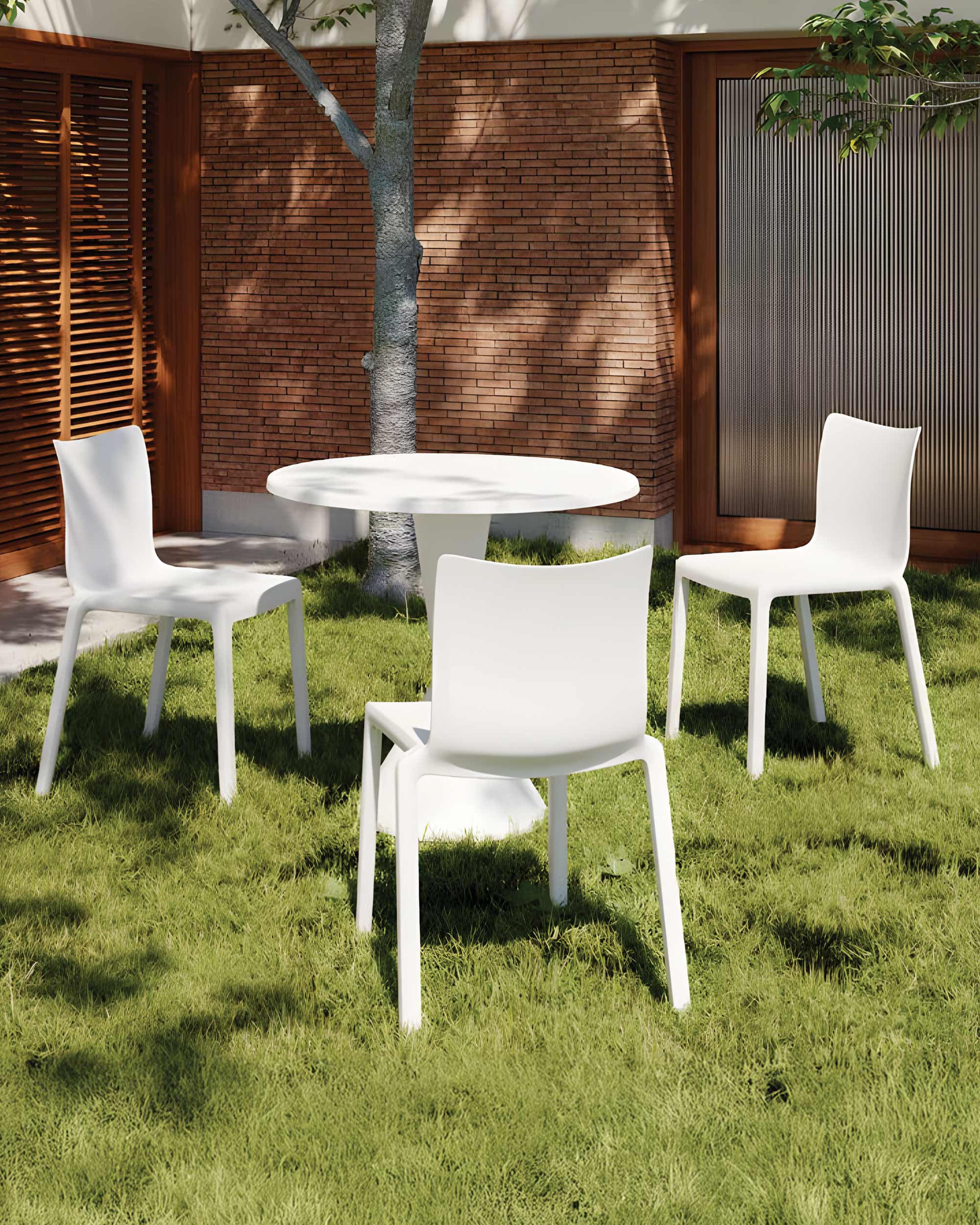 Siège d'extérieur professionnel empilable Indi (Design Claudio Bellini) : Résistance Monobloc