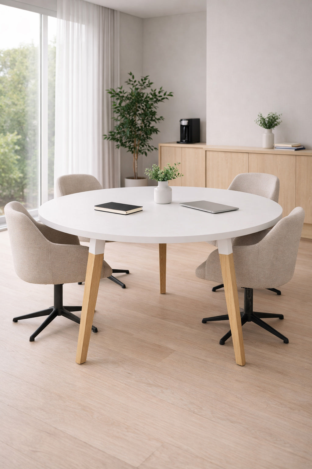 Table de réunion ronde professionnelle Oslo – 2 à 6 personnes